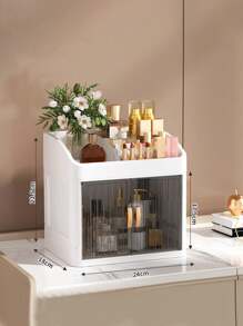 Large Capacity Transparent Cosmetic Storage Box - Multi-Layer Sliding Drawer Style, Suitable For Makeup, Skincare And Lipstick - Lightweight Plastic Vanity Organizer,For Holiday Beach, Bathroom Collection, Bedroom Collection, Large Capacity - Multicolor - View 20