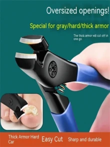 1pc Wide Opening Anti-Splash Nail Clippers, Ergonomic Design For Thick Toenails, Sharp & Durable Nail Cutter With Anti-Splash Feature - Multicolor - View 7