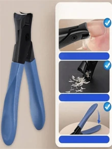 1pc Wide Opening Anti-Splash Nail Clippers, Ergonomic Design For Thick Toenails, Sharp & Durable Nail Cutter With Anti-Splash Feature - Multicolor - View 4