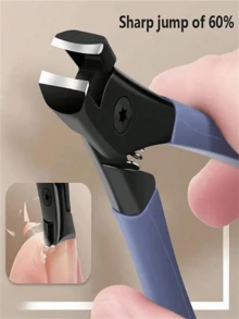 1pc Wide Opening Anti-Splash Nail Clippers, Ergonomic Design For Thick Toenails, Sharp & Durable Nail Cutter With Anti-Splash Feature - Multicolor - View 3