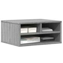 Grey Sonoma Engineered Wood Printer Stand 49x40x22.5 Cm Modern Design Space Saving Solution - Grey - View 3