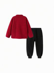 Balabala Baby Set, Boys' & Girls' Chinese-Style Sleepwear, 2025 New Year - Red - View 2