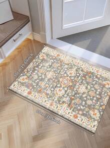 Tapete de veludo cristal estilo boho bege 1 peça, 850g/m² 0,8cm de espessura, retangular, antiderrapante e lavável, decoração para sala de estar, cozinha, sala de jantar, escritório, adequado para todas as estações