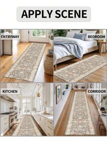 Tapete de veludo cristal estilo boho bege 1 peça, 850g/m² 0,8cm de espessura, retangular, antiderrapante e lavável, decoração para sala de estar, cozinha, sala de jantar, escritório, adequado para todas as estações