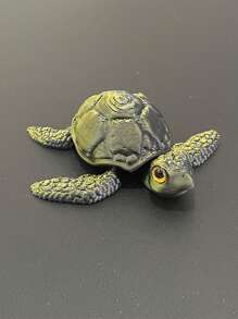1pc Multi-Color 3D Printed Gradient Sea Turtle Model - Perfect Gift For Friends And Family - Art Desk Decor - Made Of Plastic