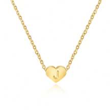 女士不锈钢金色心形和字母项链 - 項鍊 - 查看 26