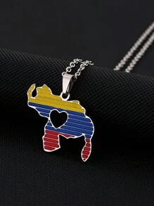 kuuioe 1 chiếc vòng cổ mặt dây chuyền hình trái tim mạ vàng 18K dành cho nam, phụ kiện trang sức hỗ trợ hình giọt nước bằng thép titan nhiều màu sắc cho ngày lễ tình nhân, mẹ, mẹ, ngày của mẹ, quà tặng - bản đồ - Xem 13