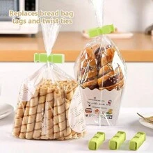 10pcs Superior Bread Bag Clips - HDPE Sealed Clips With Easy Squeeze Lock, Airtight Seal, Space Saving, For Freshness Of Various Bags, Essential Kitchen Accessory