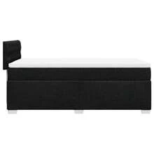 Cozy Black Fabric Box Spring Bed With 90x200 Cm Mattress For Comfortable Sleep - Black - View 4