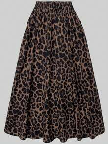 Chân váy dài in họa tiết da báo thắt nơ thời trang mới về của Keke Bloomly, thanh lịch, đa năng, phù hợp cho tiệc tùng, đi biển, hẹn hò, đi làm, mùa xuân/hè, phong cách thường ngày. - Nhiều màu - Xem 3