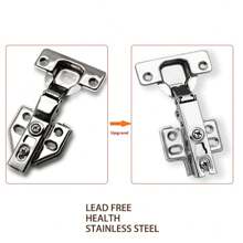 20 TOP Quality Full Overlay 35mm Soft Close Hinges Kitchen Cabinet Cupboard Door - Silver - View 2