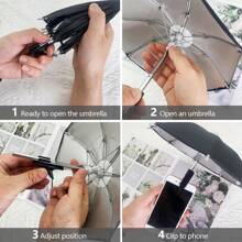 1/2 pièces Clip de parapluie pour téléphone portable pour le soleil, couvre-ombre solaire pour téléphone portable
