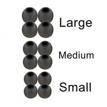 12 Stücke Ohrhörer Gummi Spitzen, Ersatz Ohrhörer Spitzen, Ersatz Ohrhörer Spitzen mit hervorragender Geräuschisolierung und Komfort, 3 Farben, S/M/L