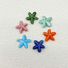 3pcs Colorful Starfish Ceramic Beads, For DIY Jewelry Making (Necklace, Bracelet, Keychain, Bag Chain), Suitable For Daily Wear And Gift Giving