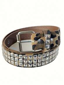 Cinturón de estilo punk para hombres, cinturón BP, cinturón de moda unisex, imprescindible para tipos y chicas geniales, adecuado para adolescentes, uso casual al aire libre, deportivo, de viaje, graduación, cumpleaños, uso diario - Multicolor - Ver 6