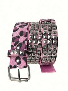 Cinturón de estilo punk para hombres, cinturón BP, cinturón de moda unisex, imprescindible para tipos y chicas geniales, adecuado para adolescentes, uso casual al aire libre, deportivo, de viaje, graduación, cumpleaños, uso diario - Multicolor - Ver 4