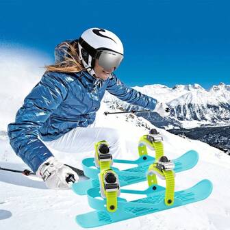 Mini sci da neve adatti per terreni innevati, scarpe mini da sci, tavole da sci, pattini da ghiaccio portatili, adatti per sport invernali