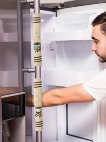 1/2pcs Refrigerator Door Handle Cover, Kitchen Appliance Decor, Anti-Skid Protector Gloves, For Fridge Microwave Oven Door Knob , CoversNon-Slip Anti-Oil Warm Refrigerator Door Handle Gloves, Refrigerator Oven Handle Protective Cover, Handle Gloves