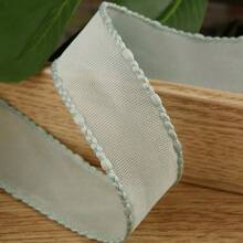 Solid Color Bean Shape Pom Pom Edge Ribbon, DIY Handmade Bow Decoration, Fabric Ribbon For Gifts, Hats - Multicolor - View 15