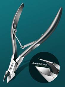 LRIS 1pc 8mm Stainless Steel Callus Trimmer, Very Sharp Cuticle Nipper Cutter, Nail Clippers Foot Care Manicure Tool, Space Gray - Grey - View 2