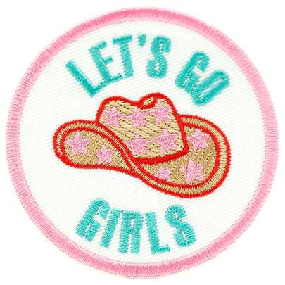 GIURKUU 1 PC Let's Go Girls Patch, Vintage Trucker Hat Patch Iron On, Funny Embroidered Heat Press Hats Patches, Lake Time Tacos Drink Created Purpose Turquoise DIY Appliques