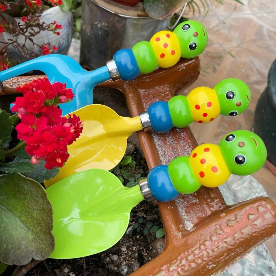 1pc/3pcs Home Gardening Tool, Outdoor Yard Garden Trowel Shovel, Garden Planting Iron Shovel Rake Tool, Flower Planting Tool, Garden Trowel, Cultivating Tool, Potting Trowel, Balcony Planting Tool, Fun Planting, For Flowers And Succulents, Including Soil Cultivator, Transplanting Trowel, Hand Rake