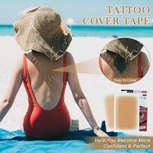 6pcs Skin Tone Tattoo Cover Up Patches, Ultra-Thin Breathable Waterproof Concealer Stickers, Effectively Cover Tattoos, Scars And Birthmarks - Multicolor - View 2