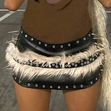 New Y2K Style Fluffy Belts, Rope Tied Fuzzy Waist Belts, Personalized Versatile INS Popular Summer, School