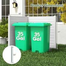 Lifezeal Outdoor 48"L X 48"H PVC Privacy Fence Panels With Metal Ground Stakes White/Black - 白色 - 查看 8