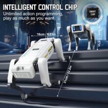 Music& Dance Robot Dog , Programmable Interactive & Smart  Robots, Remote, APP Control, Voice Commands, Electronic Pets  Robotic Dogs - White - View 6