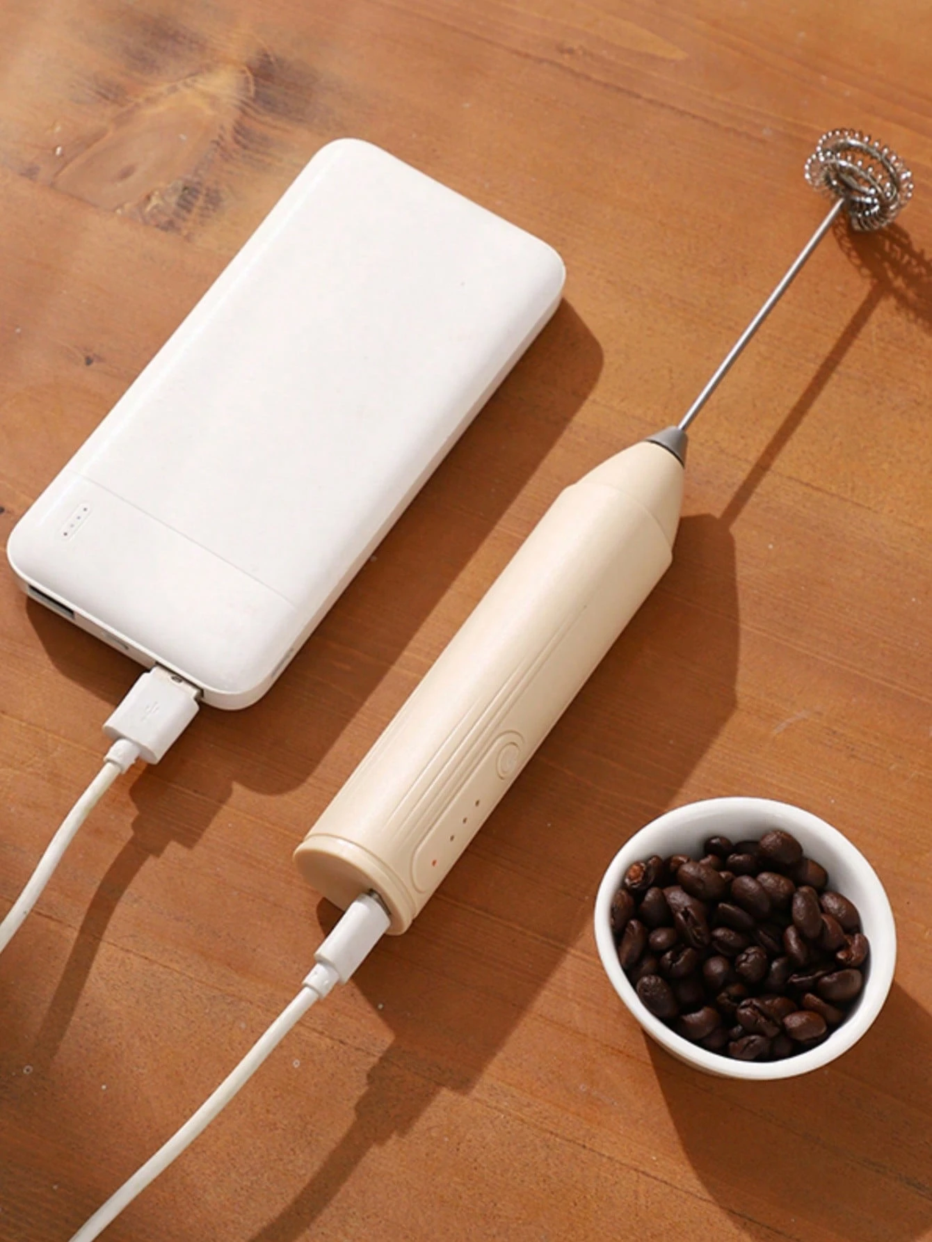 Frullatore Elettrico Per Latte E Uova - Montalatte Ricaricabile USB Per Cappuccino E Frappé - Foto 5