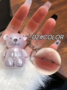 熊图案钥匙扣唇彩，丝滑哑光唇泥持久哑光液体唇膏高色度唇彩 Y2K 彩妆 - 彩色 - 查看 16