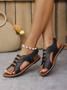 Sandales plates de plage mode femme, chaussures de sport casual à enfiler pour l'été