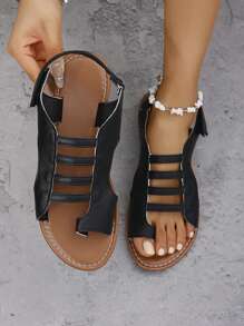Sandales plates de plage mode femme, chaussures de sport casual à enfiler pour l'été
