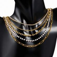 1 m/39,37 po Chaîne dorée brillante de haute qualité en acier inoxydable, convient pour la création de bijoux de mode DIY tels que colliers, bracelets, bracelets rigides, chaînes de sac et accessoires vestimentaires, idéal pour porter lors des fêtes, des anniversaires, de Noël, du Nouvel An et de la Saint-Valentin - chaîne - Voir 9