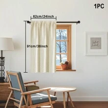 1 panel de cortinas térmicas de invierno, aislantes, cálidas, insonorizadas, a prueba de viento, que reducen el ruido, 100% opacas, decoración moderna para el hogar, cortinas gruesas - Beis - Ver 18
