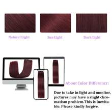 Clip In Human Hair Extensions Burgundy Wine Red 99J Hair Straight Real Human Hair Extensions Clip In 140g 20 Inch Red Clip In Extensions Virgin Hair Extensions 8PCS