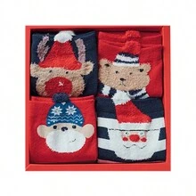 Christmas Socks 4 Pairs With Special Gift Box