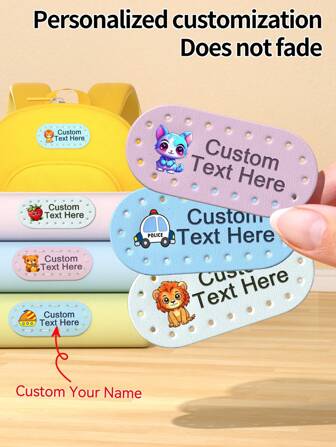 [Artículo personalizado] Etiquetas de ropa personalizadas y duraderas, resistentes al agua y a la decoloración - Adecuadas para uniformes escolares, mochilas, sombreros, ropa de cama, toallas, útiles escolares y productos de oficina