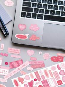 2 Stücke süße koreanische kreative Material Graffiti Aufkleber wasserfest personalisierte Geschenke sehr attraktiv zum selbst gestalten für Poesiealbum, Trinkbecher, Handyhülle, Tablet, Schulsachen - Verschiedenfarbig - Übersicht 2