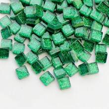 200 pièces Carreaux mosaïque en verre pailleté, fournitures artisanales DIY pour des projets d'art, accessoires de décoration de maison