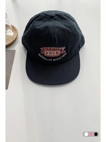 1 pieza Gorra de béisbol de ala plana casual con bordado de moda, nueva gorra de verano/primavera con bordado de letras unisex para hip hop, suave, para playa, vacaciones, días festivos, viajes - Multicolor - Ver 14