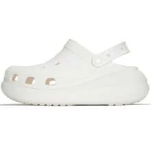 1 par de zuecos perforados unisex, sandalias de playa/resort, cómodas para la oficina y el hogar, zuecos clásicos con diseño abultado 207521-100, se sugiere pedir una talla menos - Blanco - Ver 3