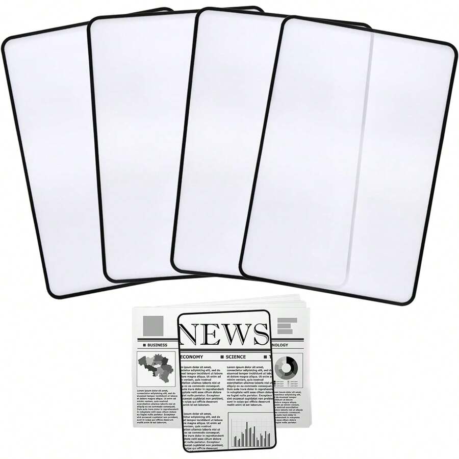 Loupes De Cartes 3X  300%  Feuilles De Loupe Fresnel Loupe De Page Pour Personnes Agees Vieux Pere Mere Lecture De Petits Livres Imprimes 4 70 X7 98789649