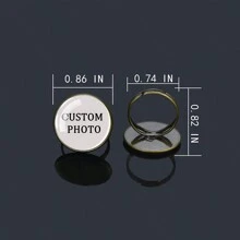 1pc Customized Ring Circular Photo Customized Ring Men's And Women's Jewelry Unique Gift For Holiday Commemoration