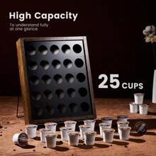 K Cup Holder, Kcup Coffee Pods Holder,  Wooden K Cup Holders Holds 25 Pods, K Cup Storage Rack Made Of Wood And Acrylic, For Coffee Bar Accessories Decor And Home - Multicolor - View 8