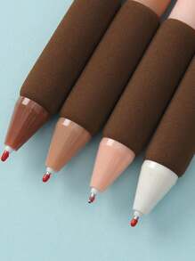 2pcs Random Vintage Sponge Brush Pens, Super Soft Sponge Grip, Non-Fatiguing For Long-Time Writing, Pressurized Design With Black Quick-Drying Ink, Smooth & Uniform Ink Flow, Compact & Elegant Body, Joyful Writing Experience, Portable Metal Clip - Brown - View 8