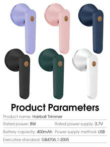 1 pezzo Spazzolino elettrico ricaricabile portatile da 400 mAh, rimuovi pelucchi, sfilacciature e pallini dai tessuti senza danneggiare gli indumenti