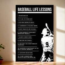 Canvas Poster, Baseball Life Lessons Vertical Poster, Baseball Life  Print, Sport Lover Poster Wall Art For Living Room, Wall Decor For Bedroom, Home Decor Room Decor