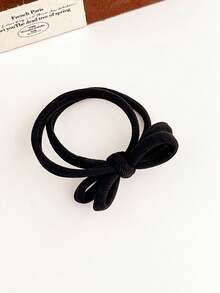 5pcs Latte Brown Bow Hair Tie, Simple Soft Hair Tie, High Elastic Ponytail Hair Scrunchies, Seamless Towel Rings ,Gym Sport Outfit ,Ponytail Holders ,Hair Elastics ,Hair Rubber Bands ,Hair Rope